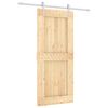 vidaXL Drzwi przesuwne Naturalne i białe 90 x 210 cm