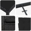 vidaXL Zestaw do jadalni w ogrodzie z poduszką 5 pcs Czarny polirattan