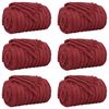 vidaXL Koce narzutowe 6 pcs Bordeaux Czerwony 200 x 150 cm Polar