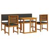 vidaXL Zestaw Bistro Ogrodowego 5 pcs Brązowy Lite Drewno Akacji