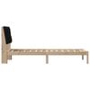 vidaXL Ramka ł&oacute;żka z tapicerowanym wezgłowiem Brązowy 75 x 190 cm