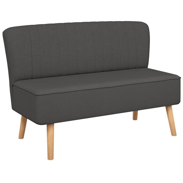 vidaXL Sofa, 117x55,5x77 cm, ciemnoszara, tkanina