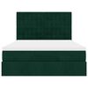 vidaXL Rama ł&oacute;żka otomana z materacami, zielona, 160x200cm, aksamit