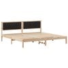 vidaXL Ramka ł&oacute;żka Czarny 200 x 200 cm Lite drewno sosnowe