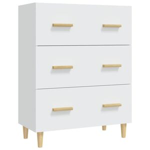 vidaXL Komoda, biała, 70x34x90 cm, materiał drewnopochodny