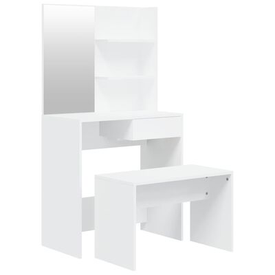 vidaXL Zestaw z toaletką, biały, 74,5x40x141 cm