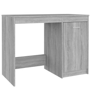 vidaXL Biurko, szary dąb sonoma, 100x50x76 cm, materiał drewnopochodny