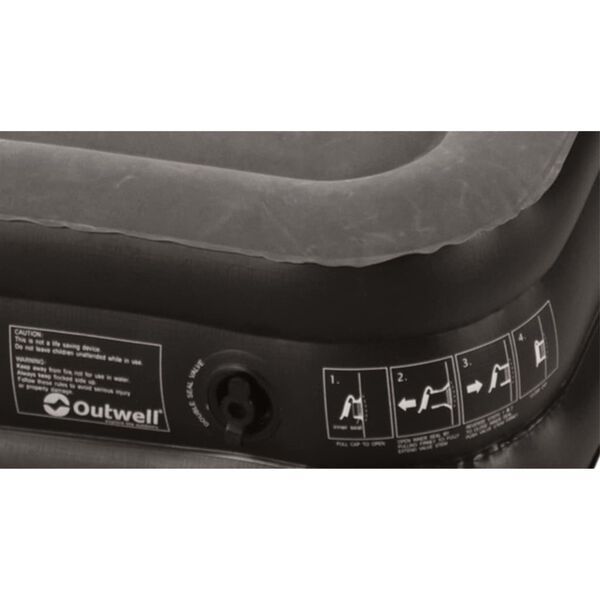 Outwell Materac dmuchany Excellent Single, 200x80x30 cm, szaro-czarny