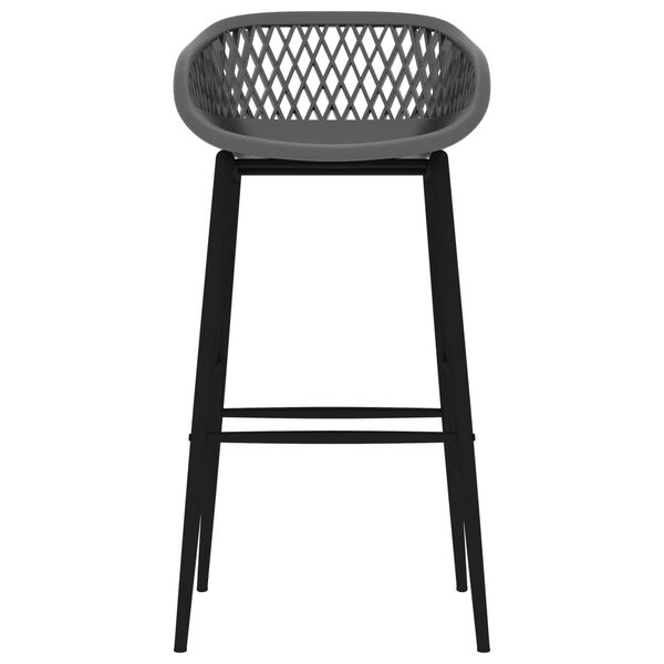 vidaXL Krzesła barowe, 2 szt., szare