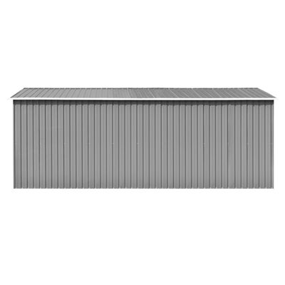 vidaXL Szopa ogrodowa, 257x489x181 cm, metal, szara