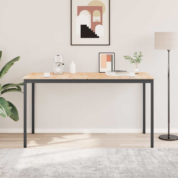 vidaXL St&oacute;ł barowy Naturalny 110 x 55 x 105 cm Lite drewno sosnowe