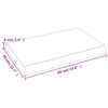 vidaXL Blat, jasnobrązowy 60x40x(2-6) cm drewno z naturalną krawędzią
