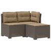 vidaXL Sofa ogrodowa 3-osobowa z poduszkami w rattanowym wyglądzie PP