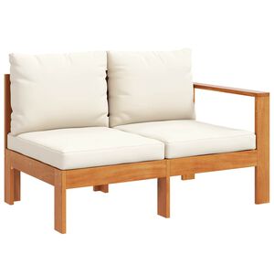 vidaXL Sofa ogrodowa z podłokietnikiem, 2-osobowa, drewno akacjowe