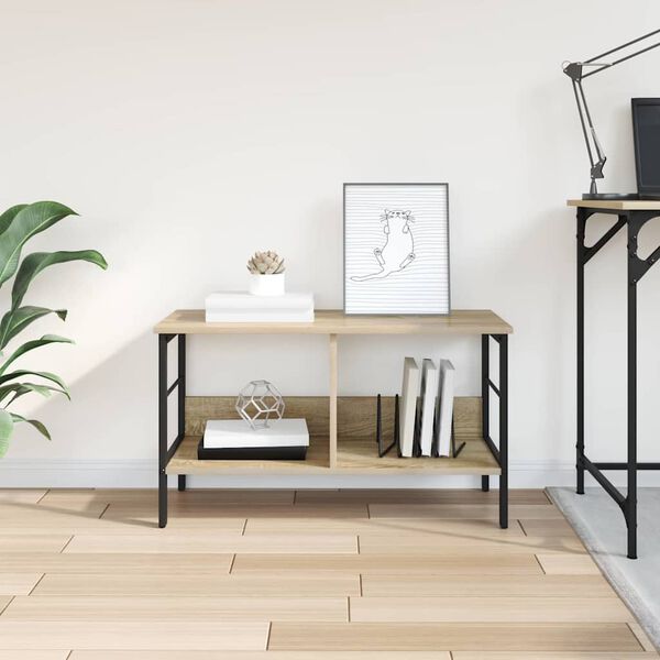 vidaXL P&oacute;łka na książki Dąb Sonoma 82 x 32 x 47 cm