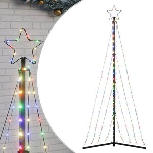 vidaXL Choinka LED 339 LED Kolorowa 187 cm