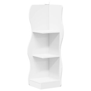 vidaXL P&oacute;łka narożna Biały 34 x 33 x 102 cm Drewno inżynieryjne