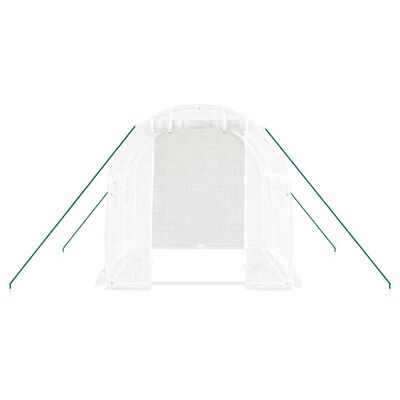 vidaXL Szklarnia ze stalową ramą, biała, 4 m², 2x2x2 m