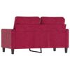 vidaXL Sofa 2-osobowa, winna czerwień, 120 cm, tapicerowana aksamitem