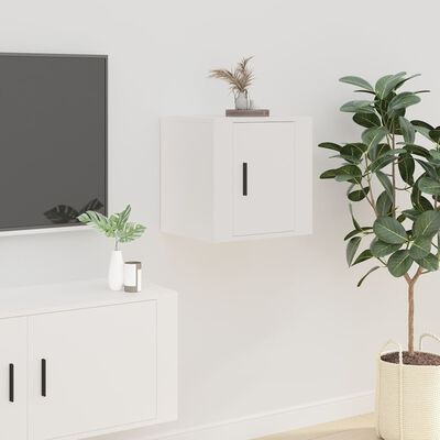 vidaXL Wisząca szafka telewizyjna, biała, 40x34,5x40 cm