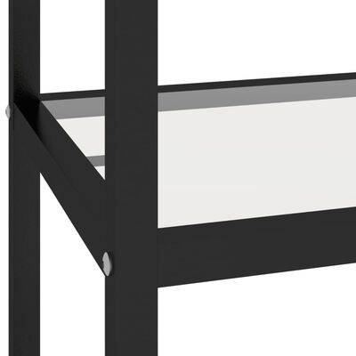 vidaXL Półka, przezroczysta, 100x36x90 cm, szkło hartowane