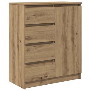 vidaXL Komoda z szufladami Artisan Oak 71x35x84 cm Drewno klejone