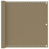 vidaXL Parawan balkonowy, kolor taupe, 90x600 cm, HDPE