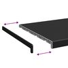 vidaXL Parapet okienny Czarny z drewnianym wykończeniem PVC
