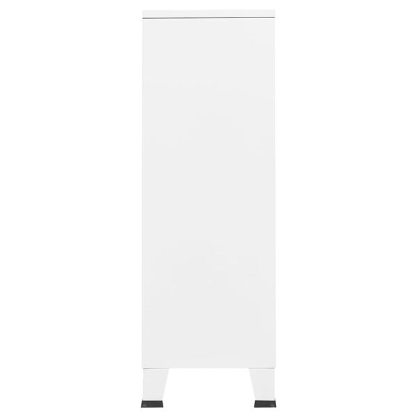 vidaXL Szafa w stylu industrialnym, biała, 67x35x107 cm, stal