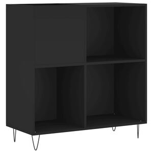 vidaXL Szafka na płyty, czarna, 84,5x38x89 cm, materiał drewnopochodny