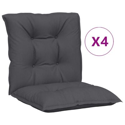 vidaXL Poduszki na krzesła ogrodowe, 4 szt., antracytowe, 100x50x7 cm