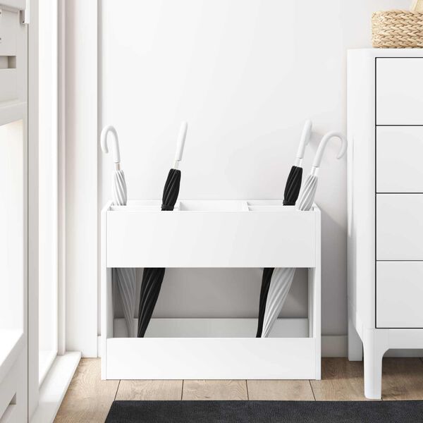 vidaXL Stojak na parasol Biały 65 x 24 x 50 cm Materiał drewnopochodny