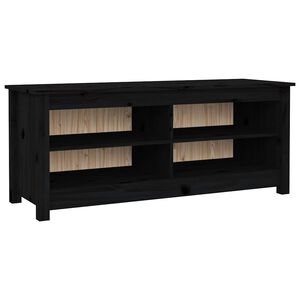 vidaXL Szafka na buty, czarna, 110x38x45,5 cm, drewno sosnowe