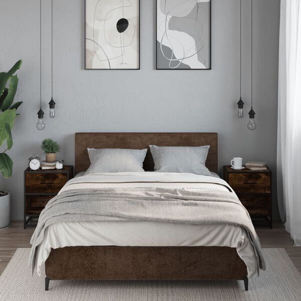 vidaXL Szafki nocne, 2 szt., przydymiony dąb, 40x31x50 cm