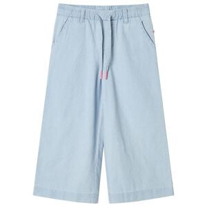 vidaXL Spodnie dziecięce, jasny niebieski denim, 116