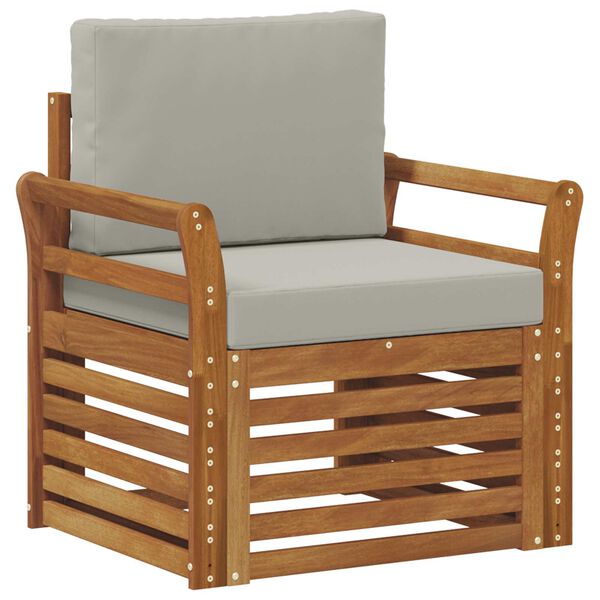 vidaXL Zestaw sof na zewnątrz z poduszką Naturalny 75,5 x 63 x 73 cm