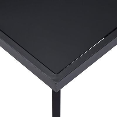 vidaXL Stół jadalniany, czarny, 140 x 70 x 75 cm, hartowane szkło