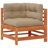 vidaXL Sofa narożna do ogrodu Lite drewno sosnowe Woskowy Brąz