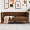 vidaXL Sofa Chesterfield z poduszką Brązowy 182.5 x 74.5 x 74.5 cm
