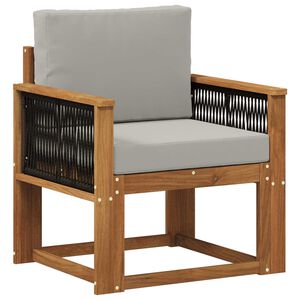 vidaXL Środkowa sofa ogrodowa Lite Drewno Akacji naturalny