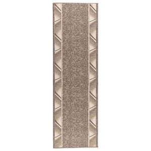 vidaXL Dywan Bieżnik FLORNES Tkany Szarobeżowy Zygzak 67 x 200 cm PP