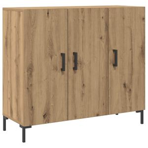 vidaXL Szafka, dąb artisian, 90x34x80 cm, materiał drewnopochodny