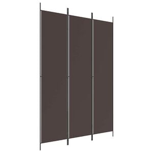 vidaXL Parawan 3-panelowy, brązowy, 150x220 cm, tkanina