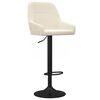 vidaXL Stołki barowe, 2 szt., kremowe, obite aksamitem