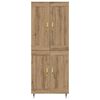 vidaXL Highboard Dąb rzemieślniczy 69,5 x 34 x 90 cm