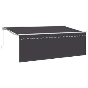 vidaXL Markiza wysuwana Antracyt 400 x 200 cm Poliester i aluminium