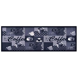vidaXL Kuchenna mata podłogowa Coffee, niebieska, 45x150 cm