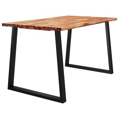 vidaXL Stół z naturalną krawędzią, 140x80x75 cm, lite drewno akacjowe