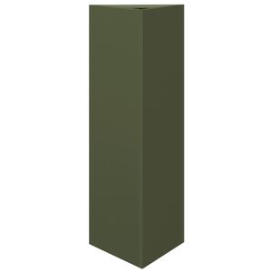 vidaXL Donica ogrodowa, oliwkowa, tr&oacute;jkątna, 30x26x75 cm, stal
