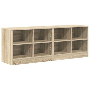 vidaXL Szafka pod ł&oacute;żko z p&oacute;łką 2 szt. dąb Sonoma 66 x 33 x 48 cm